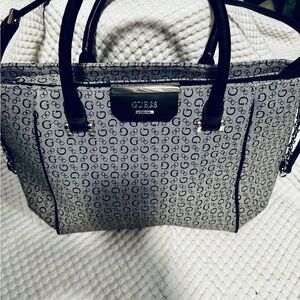 New Guess handbag, large double handle and strap will go in navy blue